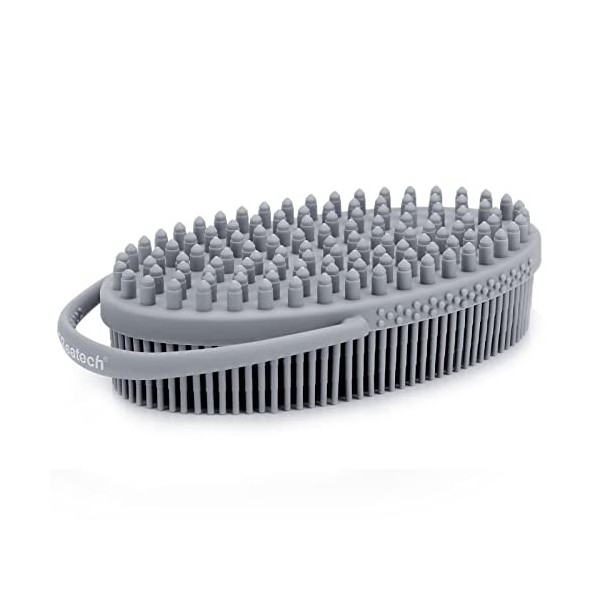 FREATECH Brosse pour Corps en Silicone à 2 Faces avec Poignée Boucle, Brosse pour Bain & Douche pour Exfolier et Masser la Co