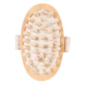 1pc Anti-cellulite De Massage Naturel Du Corps En Bois Brosse Brosse De Massage Du Corps Poignée Gommage Exfoliant Brosse Pou