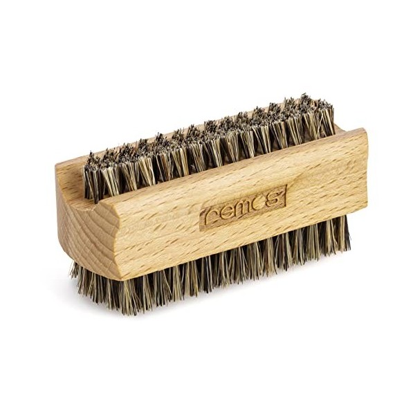 REMOS Brosse à main et ongles avec poils de sanglier en bois frêne - deux côtés