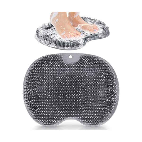 Brosse à pieds douche masseur de pieds, Épurateur de Pieds et de Dos, Lavage des Pieds en Silicone pour Soins Pieds, Pied Spa