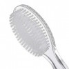 QUCHER Brosse de douche confortable à long manche avec brosse en nylon doux pour hommes et femmes manche transparent 