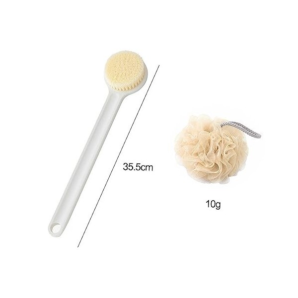 Brosse pour Corps,Brosse Dos Douche Long Manche,Doux Brosse pour le Dos Douche,Brosse de Bain pour le Brossage Du Dos,Humide 