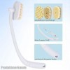 Brosse pour le dos avec long mancheBrosse dos Douche Exfoliation Douce pour une Meilleure Santé de la Peau, pour Hommes et Fe