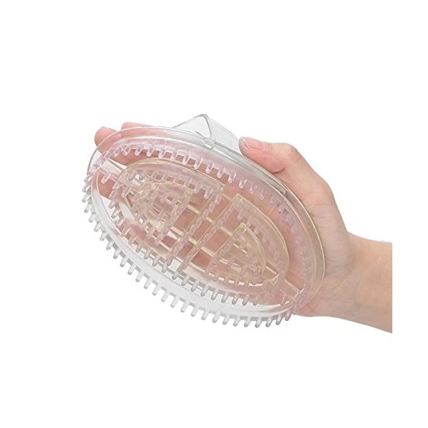 Brosse à Huile Essentielle Meridians Relaxation Détoxification Lymphatique Brosse pour le Corps Transparente avec Picots Flex