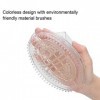 Brosse à Huile Essentielle Meridians Relaxation Détoxification Lymphatique Brosse pour le Corps Transparente avec Picots Flex