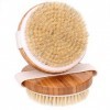 H&S Brosse Exfoliante Anti Cellulite en Bambou pour la Peau - 2 pcs - Brosses de Douche pour le Corps avec Poils Naturels à U