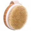 H&S Brosse Exfoliante Anti Cellulite en Bambou pour la Peau - 2 pcs - Brosses de Douche pour le Corps avec Poils Naturels à U