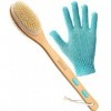 Brosse à dos pour douche et bain brosse pour le corps de la douche , brosse pour le corps à long manche, brosse à dos à deux