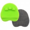 Brosse de massage en silicone pur pour le corps 1 pars_Vert+Gris 