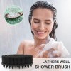 Brosse à récurer en silicone pour le corps et le shampoing Tout en un Luffa en silicone de qualité supérieure Brosse exfolian