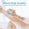 Brosse exfoliante en silicone pour le corps, masseur du cuir chevelu, brosse de bain et de shampooing 2 en 1 pour homme, femm