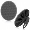 Brosse de douche en silicone doux pour le corps - Exfoliante douce et massage pour tous les types de peau noir + gris 