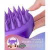 Brosse de massage pour le cuir chevelu, brosse de douche à poils en silicone,brosse de lavage manuelle pour le cuir chevelu e