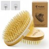 Yiclick Brosse pour le corps La brosse exfoliante La brosse de bain à poils naturels pour éliminer les toxines cellulites de 