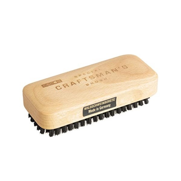 REMOS Brosse à Main" Craftsman" bois hêtre local avec des poils de sanglier