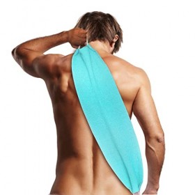 EvridWear Brosse exfoliante pour le dos avec poignées sur les deux côtés pour douche corporelle, nettoie en profondeur, masse