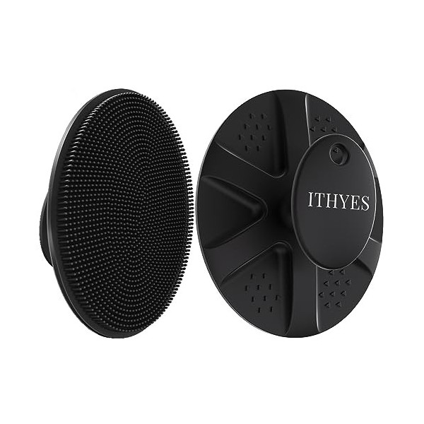 Ithyes Brosse exfoliante en silicone pour homme et femme - Facile à nettoyer - Plus hygiénique - Pour le corps et le visage -