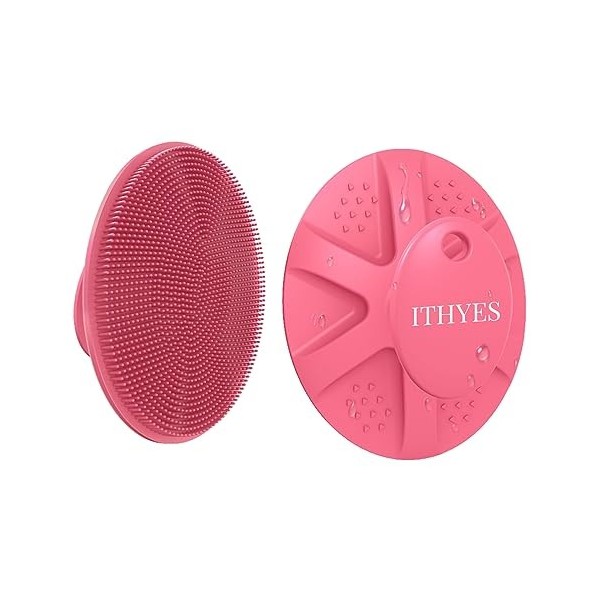 Ithyes Brosse exfoliante en silicone pour homme et femme - Facile à nettoyer - Plus hygiénique - Pour le corps et le visage -