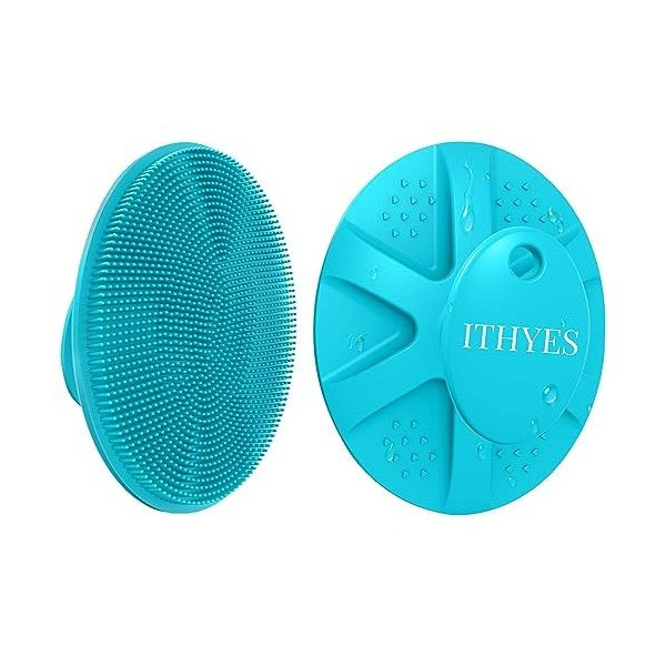 Ithyes Brosse exfoliante en silicone pour homme et femme - Facile à nettoyer - Plus hygiénique - Pour le corps et le visage -