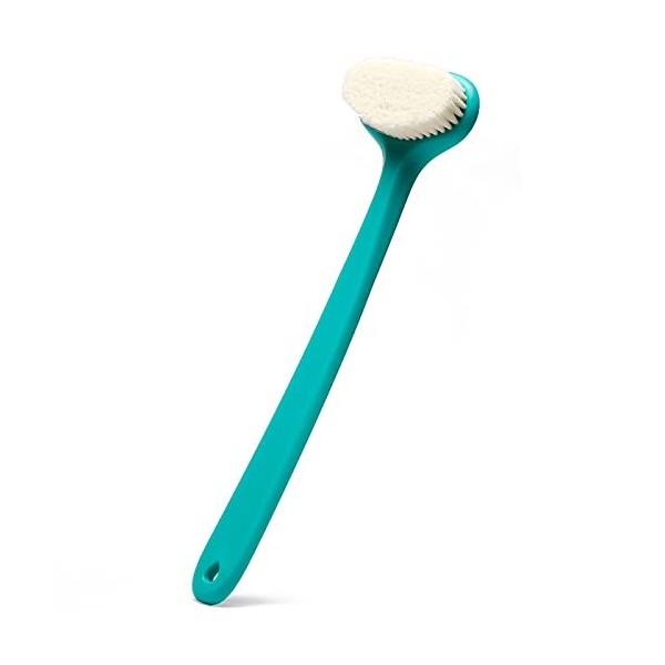 Brosse pour le corps avec poils confortables - Longue poignée - Exfoliation douce - Améliore la santé de la peau et la beauté