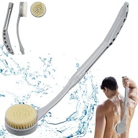 Brosse pour le dos avec fleur de douche par Rosenice, long manche