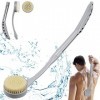 Brosse dos Douche, Brosse dos Douche Long Manche, Brosse en Nylon Souple pour le Corps, Exfoliation Douce pour une Meilleure 