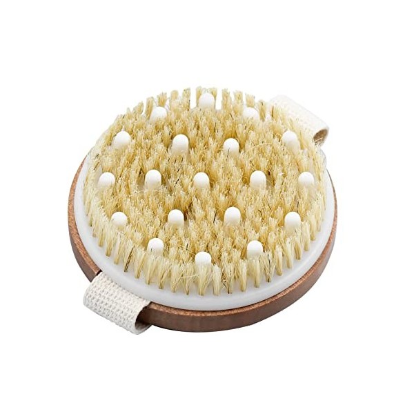 PANSYFEN Brosse à Sec pour le Corps Brosse Masseuse pour le Drainage Lymphatique Brosse de Massage à sec du Corps Exfoliation