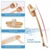 Wanglaism Brosse pour le dos avec manche long, Applicateur de lotion pour le dos, Applicateur de crème, brosse de douche à po