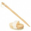 Brosse de Bain, Brosse pour le Corps en Poils Naturels, Brosse Sèche Amovible, Exfoliant, Doux pour la Peau