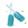 Brosse pour le dos avec fleur de douche par Rosenice, long manche, pour homme et femme Bleu 