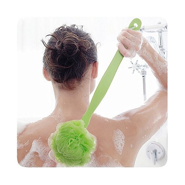 Brosse de bain à long manche - Brosse pour le dos avec fleur de douche  corps brosse de bain brosse éponge de bain en profonde