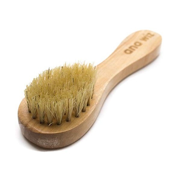 Ana Wiz™ Brosse en bois avec poils de sanglier naturels et manche en bois de lotus - pour visage