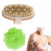 Brosse pour Corps, Brosse de Douche, Brosse exfoliante corps Idéale pour peau sèche, drainage lymphatique, cellulite - Brosse