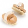 Abeis Body Brush - Brosse de douche à brossage humide et sec avec brosse en poils de sanglier 100 % doux -- Brosse pour le co