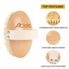 Abeis Body Brush - Brosse de douche à brossage humide et sec avec brosse en poils de sanglier 100 % doux -- Brosse pour le co