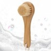 Brosse de massage facial Brosse de douche Brosse nettoyante faciale en bois Brosse de massage corporel manuelle portable pour