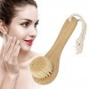 Brosse de massage facial Brosse de douche Brosse nettoyante faciale en bois Brosse de massage corporel manuelle portable pour