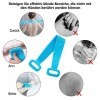 BERYCH Brosse à dos en silicone 90 cm - Brosse double face pour la douche - Aide à éliminer lexcès de stratégie et facile à 