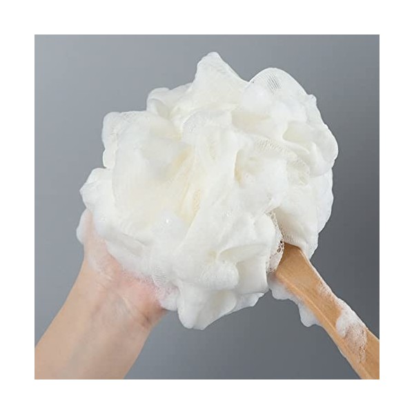 Sourcingmap Brosse exfoliante à long manche pour bain et douche Blanc Taille unique