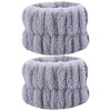 Lot de 2 sangles de serviette de poignet pour le lavage du visage Bracelets de spa en microfibre pour le poignet Bracelets po