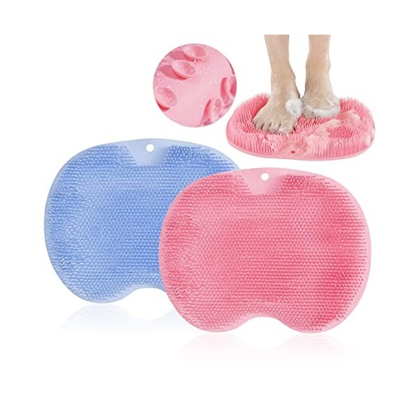 2Pcs Laveur de Pieds de Douche,Liwein Silicone Foot Brush Épurateur de Pieds de Douche Silicone Foot Massager Silicone Foot S