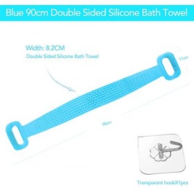 Brosse De Douche 90cm Brosse Silicone Pour Le Dos Double Face Brosse De Bain Pour Lexfoliation, Durable Et Facile à Utiliser