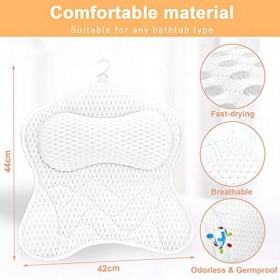 Frasheng Oreiller de Bain,Coussin de Bain,Oreiller pour Baignoire,Coussin Baignoire,Oreiller de Baignoir Ergonomique Spa,Acce