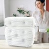 MAISITOO Coussin de Bain Oreiller de Baignoir 4D avec 7 Ventouses Antidérapant Oreiller De Baignoire Air Mesh,Coussin de Spa,