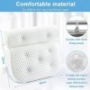 MAISITOO Coussin de Bain Oreiller de Baignoir 4D avec 7 Ventouses Antidérapant Oreiller De Baignoire Air Mesh,Coussin de Spa,