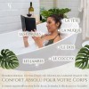 Coussin Baignoire Corps Complet Claessonliving 125x43cm - Matelas de Bain avec appuie-tête et Supports pour Le Corps - Cous