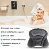 Lnvocn Coussin Baignoire, Oreiller de Baignoire 4d Coussin de Bain Air Mesh avec 6 Ventouses Antidérapant et Puissantes Oreil