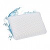 Relaxdays Coussin de Bain, Oreiller de Baignoire, Ventouses, Accessoire Bien-être Nuque, Spa, 19 x 28,5 x 5,5 cm, Blanc, 1002