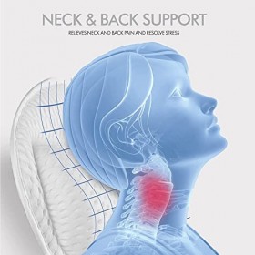 Kamiya Coussin de Bain, Coussin Baignoire Adulte en Maille d’air 4D avec 6 Ventouses，Accessoires pour Le Bain 44 x 42 x 6 cm,