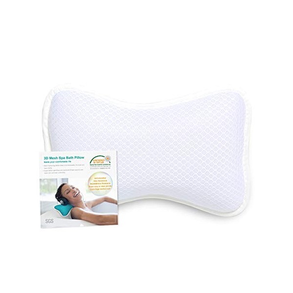 Coussin Baignoire Oreiller Baignoire Oreiller de Bain Appuie Tête support pour la Tête, Le Cou et Le Dos